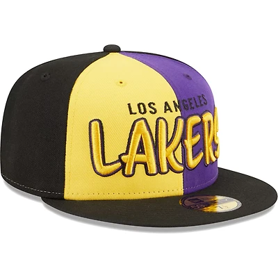New Era /Gold Los Angeles Lakers Pop Front 59FIFTY Fitted Hat
