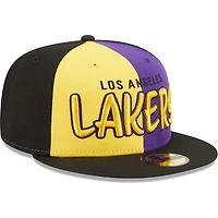 New Era /Gold Los Angeles Lakers Pop Front 59FIFTY Fitted Hat