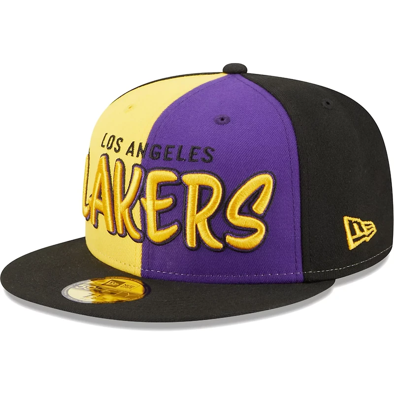 New Era /Gold Los Angeles Lakers Pop Front 59FIFTY Fitted Hat