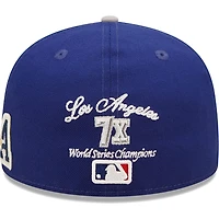 New Era /Gray Los Angeles Dodgers 2020 World Series Champions Letterman 59FIFTY Fitted Hat