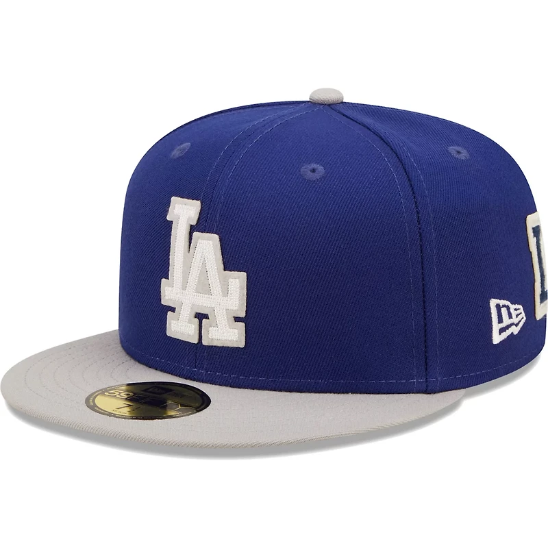 New Era /Gray Los Angeles Dodgers 2020 World Series Champions Letterman 59FIFTY Fitted Hat