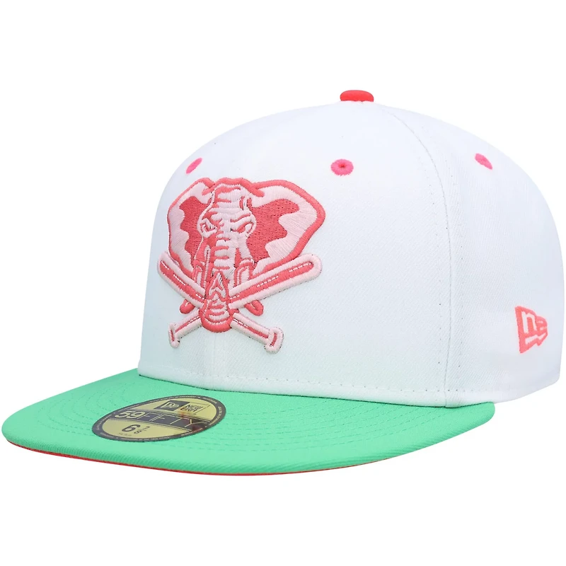 New Era /Green Oakland Athletics Alternate Logo Watermelon Lolli 59FIFTY Fitted Hat