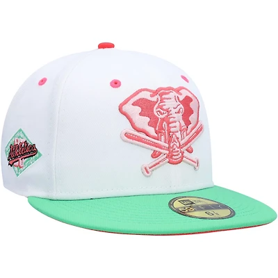 New Era /Green Oakland Athletics Alternate Logo Watermelon Lolli 59FIFTY Fitted Hat