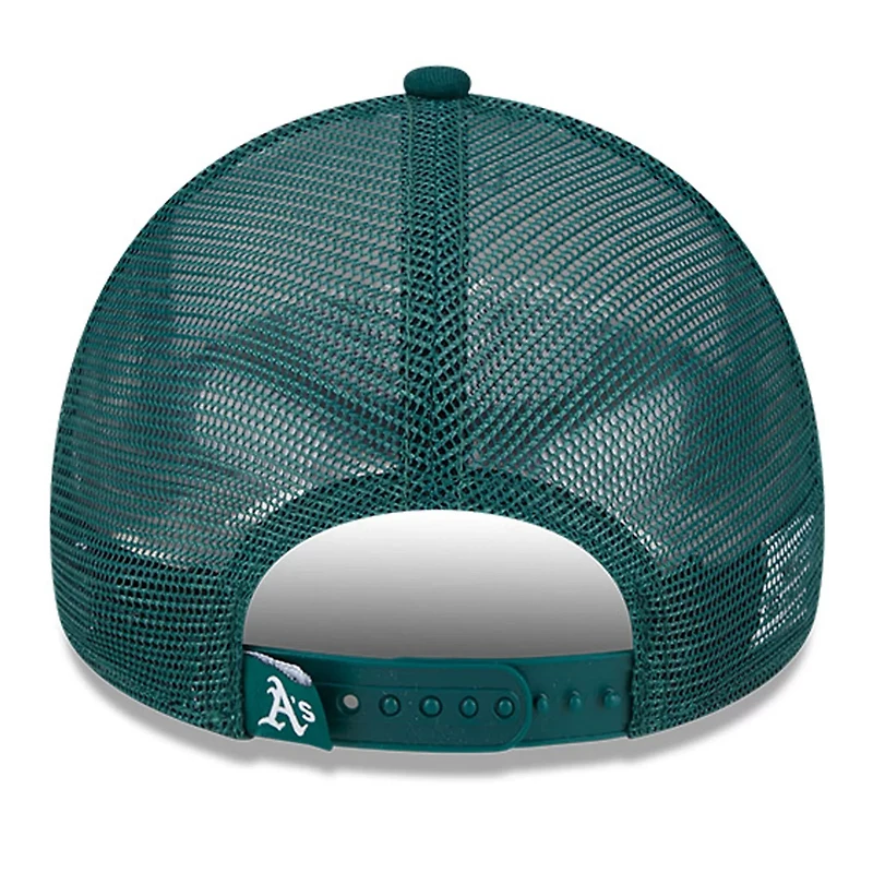 New Era /Green Oakland Athletics Stacked A-Frame Trucker 9FORTY Adjustable Hat