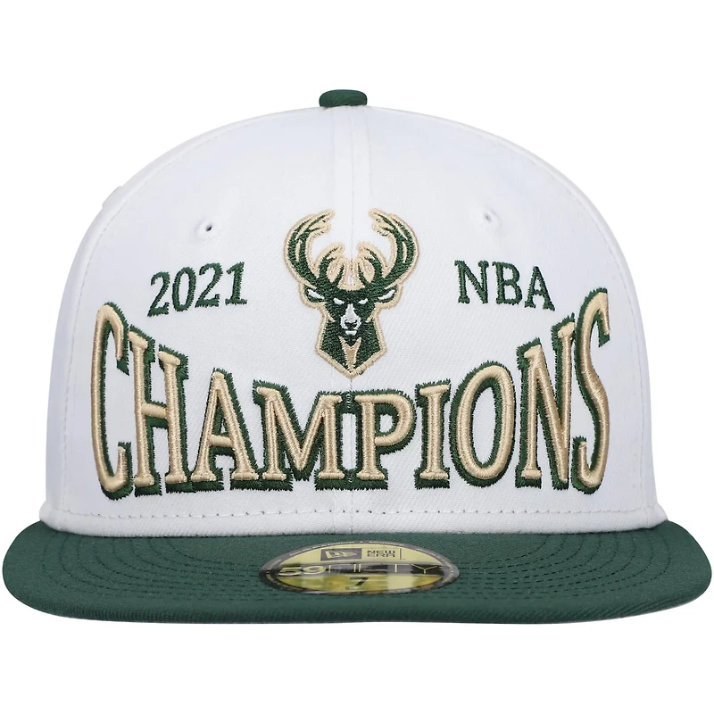 New Era /Hunter Green Milwaukee Bucks Arch Champs 59FIFTY Fitted Hat