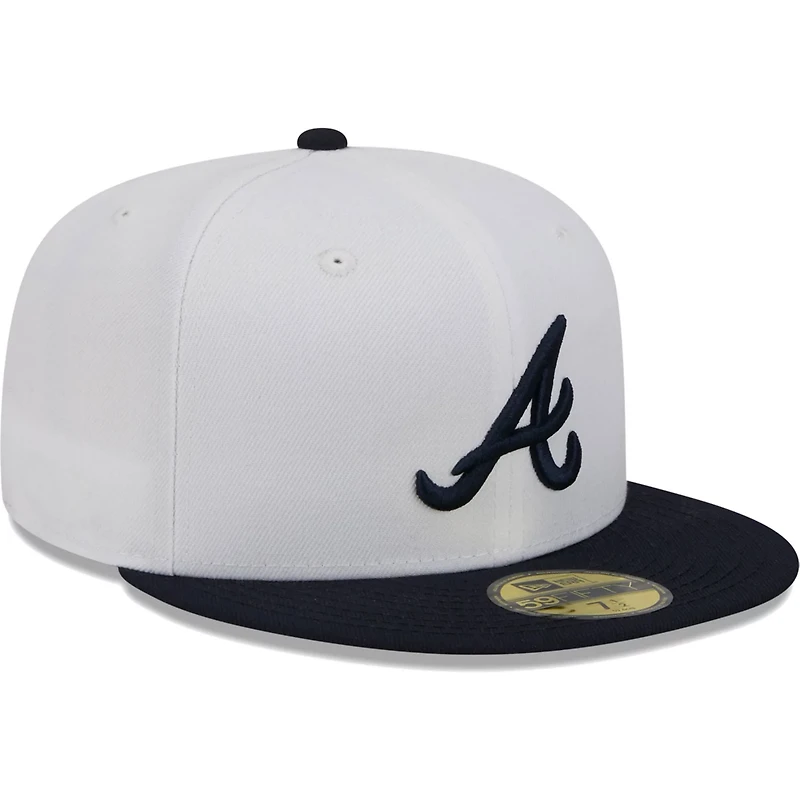New Era /Navy Atlanta Braves Optic 59FIFTY Fitted Hat