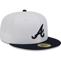 New Era /Navy Atlanta Braves Optic 59FIFTY Fitted Hat