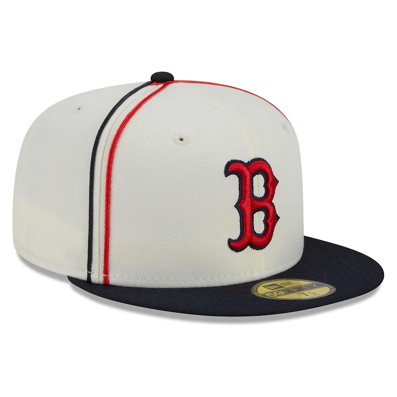 New Era /Navy Boston Red Sox Chrome Sutash 59FIFTY Fitted Hat