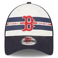 New Era /Navy Boston Red Sox Team Stripe Trucker 9FORTY Snapback Hat
