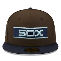 New Era /Navy Chicago White Sox Comiskey Park 75th Anniversary Walnut 9FIFTY Fitted Hat