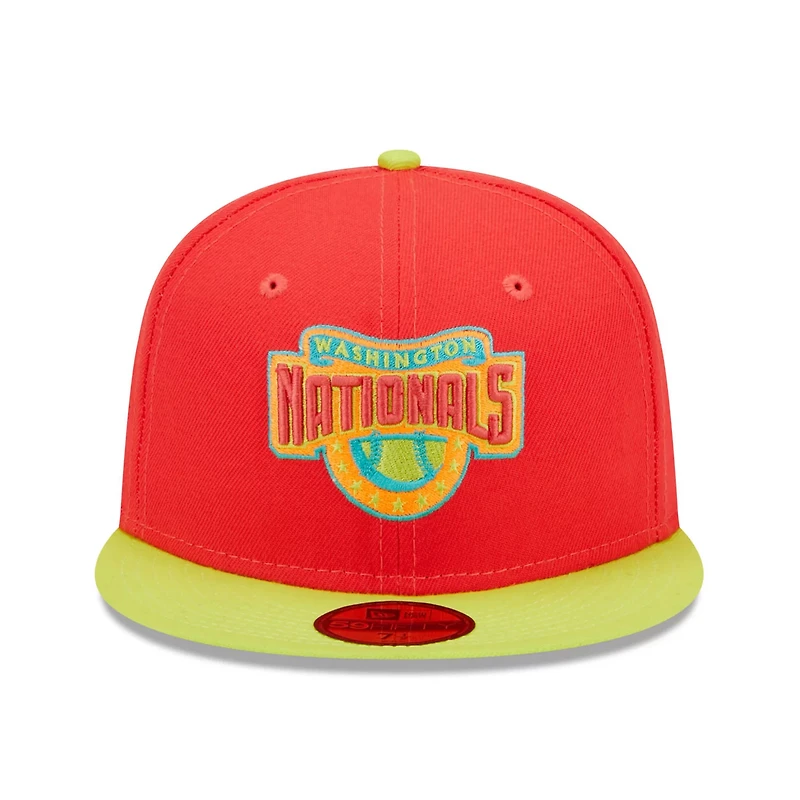 New Era /Neon Green Washington Nationals 2008 Inaugural Season Lava Highlighter Combo 59FIFTY Fitted Hat