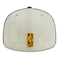 New Era /Purple Los Angeles Lakers Piping 2-Tone 59FIFTY Fitted Hat