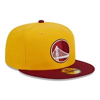New Era /Red Golden State Warriors Fall Leaves 2-Tone 59FIFTY Fitted Hat