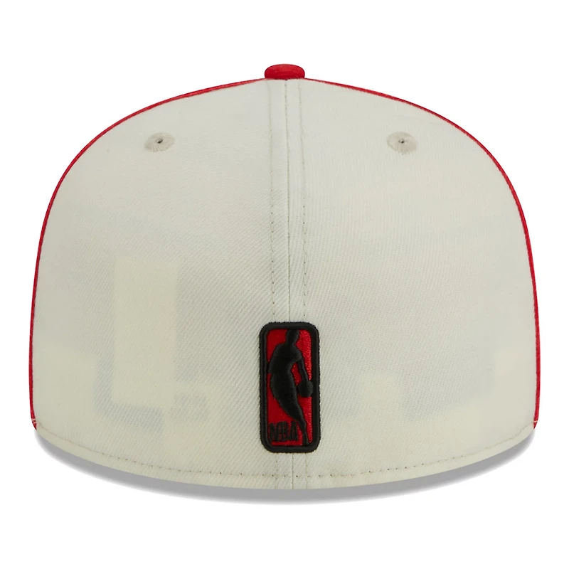 New Era /Red Houston Rockets Piping 2-Tone 59FIFTY Fitted Hat