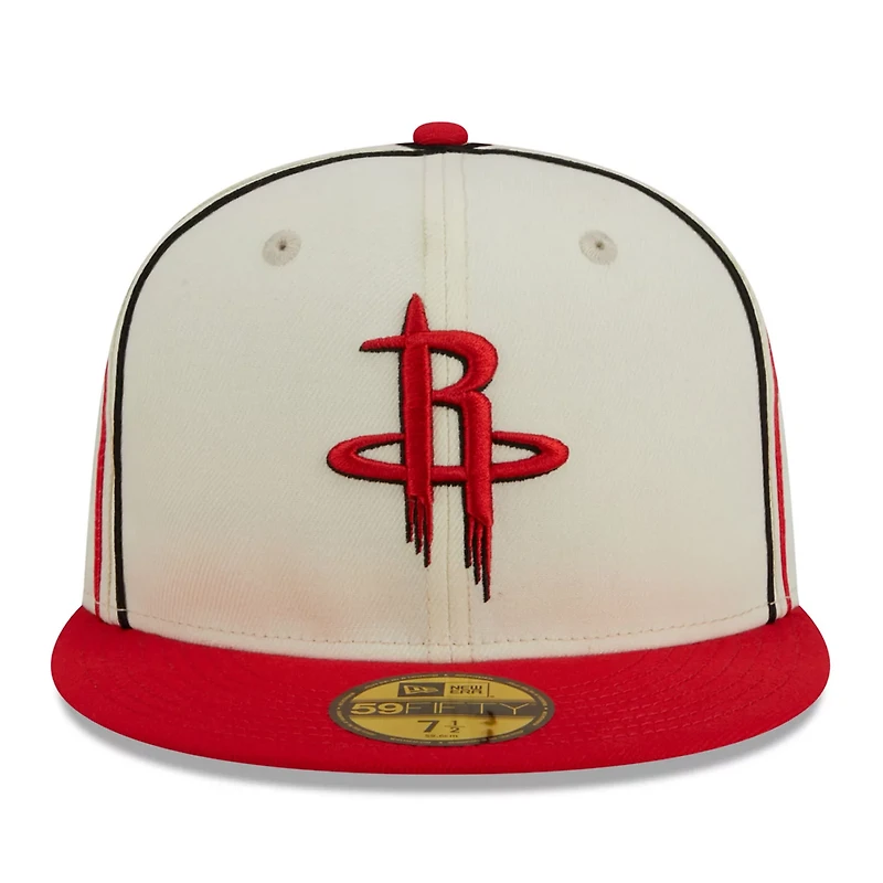 New Era /Red Houston Rockets Piping 2-Tone 59FIFTY Fitted Hat