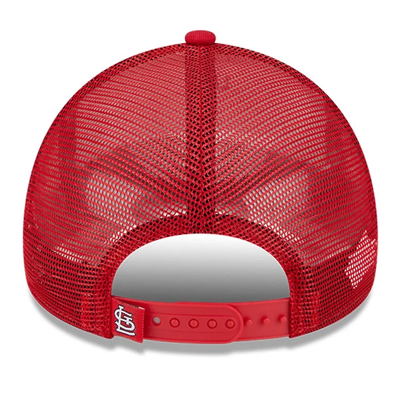 New Era /Red St Louis Cardinals Stacked A-Frame Trucker 9FORTY Adjustable Hat