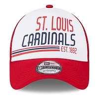 New Era /Red St Louis Cardinals Stacked A-Frame Trucker 9FORTY Adjustable Hat