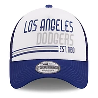 New Era /Royal Los Angeles Dodgers Stacked A-Frame Trucker 9FORTY Adjustable Hat