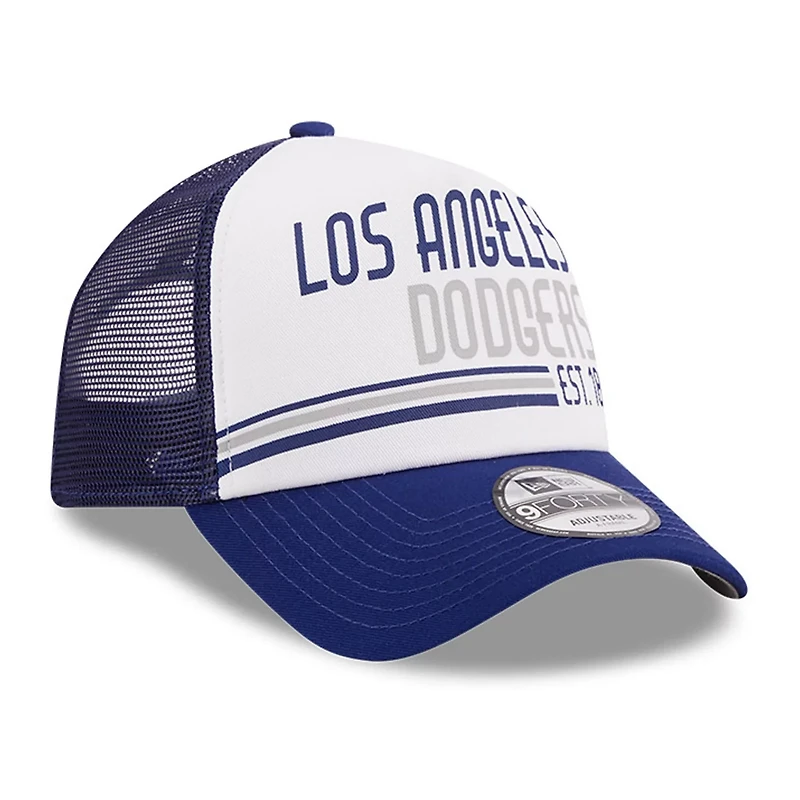 New Era /Royal Los Angeles Dodgers Stacked A-Frame Trucker 9FORTY Adjustable Hat
