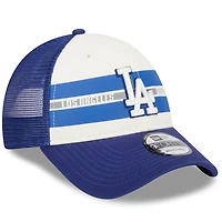 New Era /Royal Los Angeles Dodgers Team Stripe Trucker 9FORTY Snapback Hat