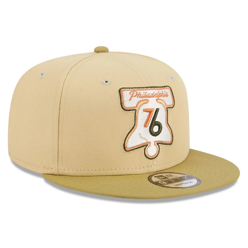 New Era /Tan Philadelphia 76ers Green Collection Repreve 9FIFTY Snapback Hat