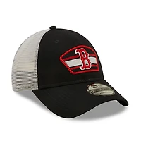 New Era /White Boston Red Sox Logo Patch 9FORTY Trucker Snapback Hat