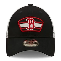 New Era /White Boston Red Sox Logo Patch 9FORTY Trucker Snapback Hat