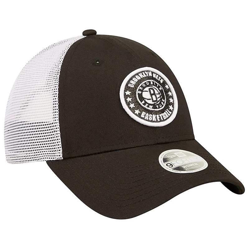 New Era /White Brooklyn Nets Glitter Patch 9FORTY Snapback Hat