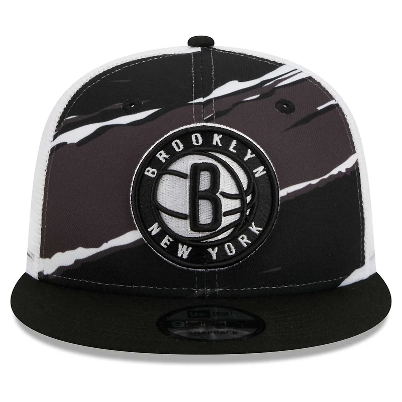 New Era /White Brooklyn Nets Tear Trucker 9FIFTY Adjustable Hat