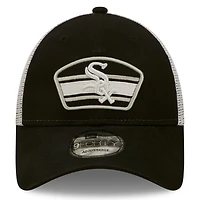 New Era /White Chicago White Sox Logo Patch 9FORTY Trucker Snapback Hat