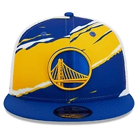 New Era /White Golden State Warriors Tear Trucker 9FIFTY Adjustable Hat