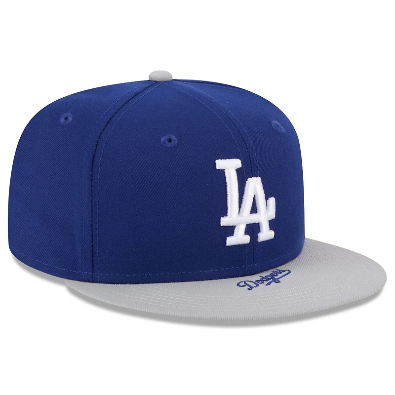 New Era /White Los Angeles Dodgers On Deck 59FIFTY Fitted Hat