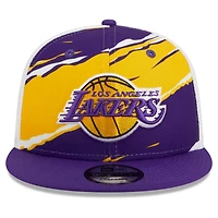 New Era /White Los Angeles Lakers Tear Trucker 9FIFTY Adjustable Hat
