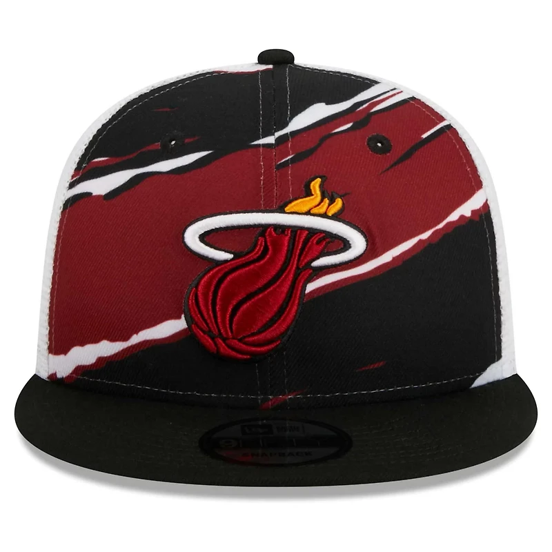 New Era /White Miami Heat Tear Trucker 9FIFTY Adjustable Hat