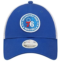 New Era /White Philadelphia 76ers Glitter Patch 9FORTY Snapback Hat