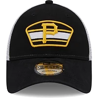 New Era /White Pittsburgh Pirates Logo Patch 9FORTY Trucker Snapback Hat