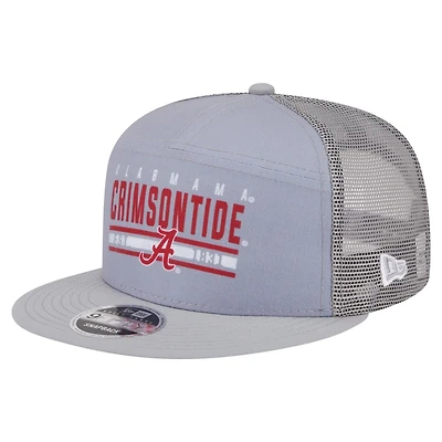 New Era Alabama Crimson Tide Split Panel 9FIFTY Snapback Trucker Hat