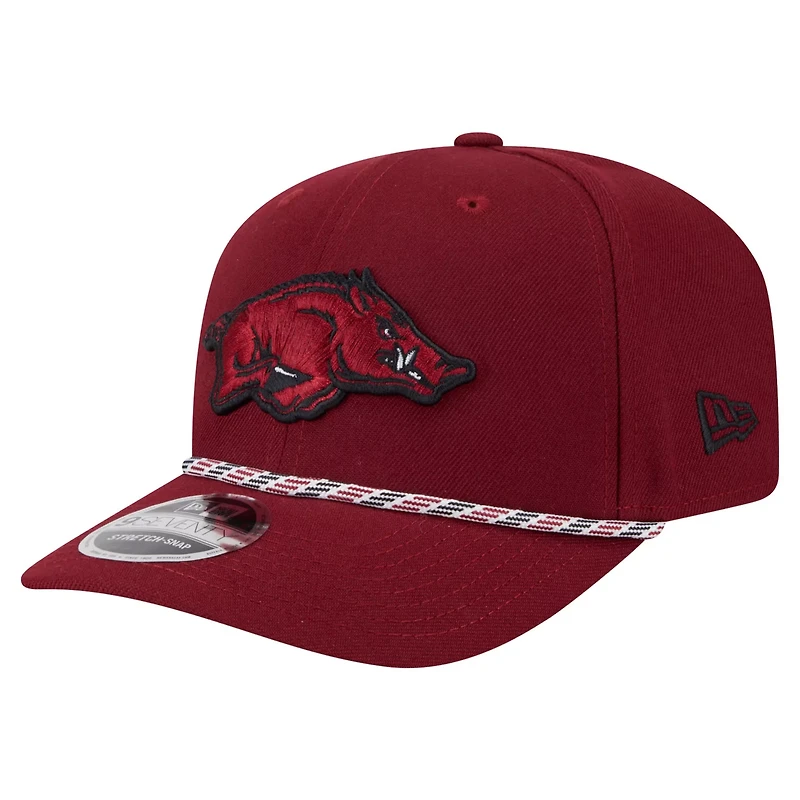 New Era Arkansas Razorbacks Game Day Multi-Rope 9SEVENTY Stretch-Snap Hat