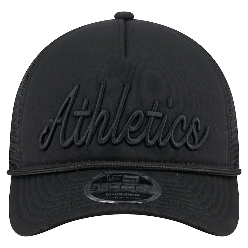 New Era Athletics City Initial 9FORTY A-Frame M-Crown Adjustable Trucker Hat