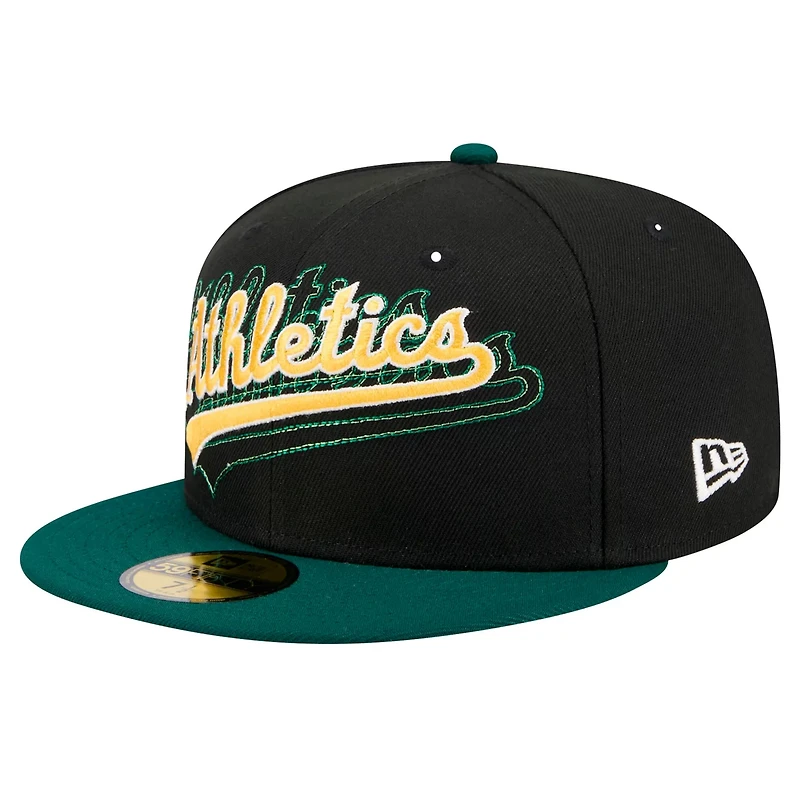 New Era Athletics Shadow Stitch 59FIFTY Fitted Hat