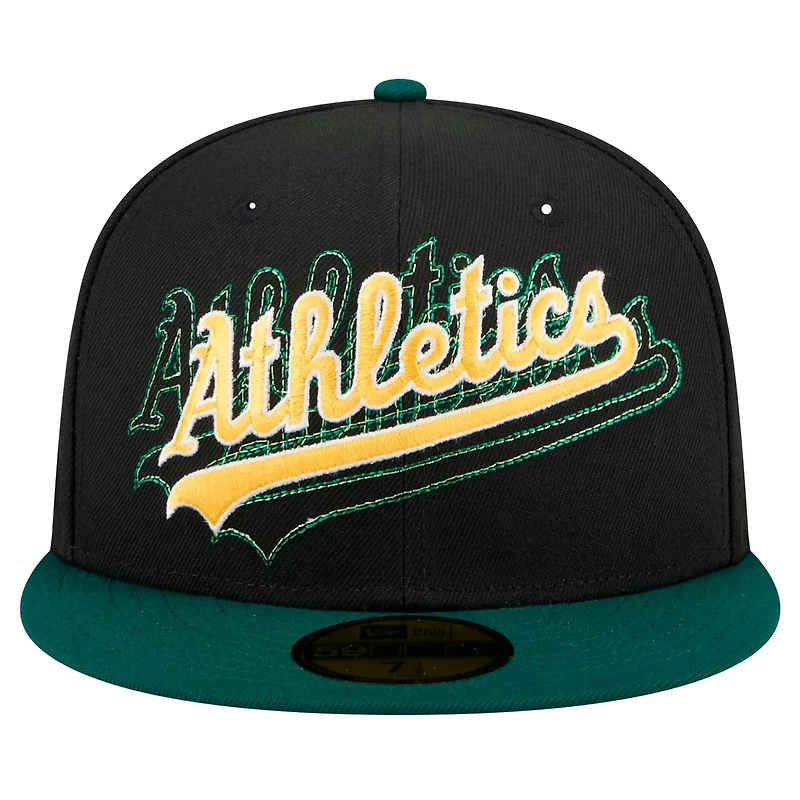 New Era Athletics Shadow Stitch 59FIFTY Fitted Hat