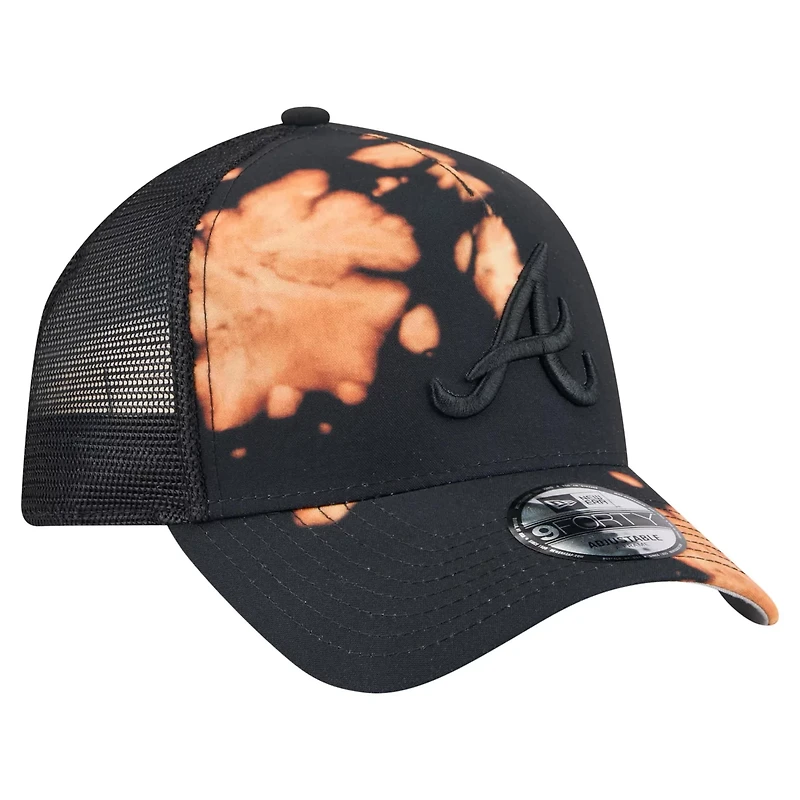 New Era Atlanta Braves Bleached A-Frame 9FORTY Adjustable Hat