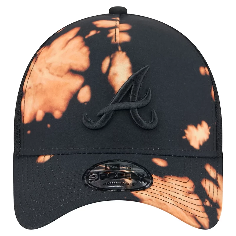 New Era Atlanta Braves Bleached A-Frame 9FORTY Adjustable Hat