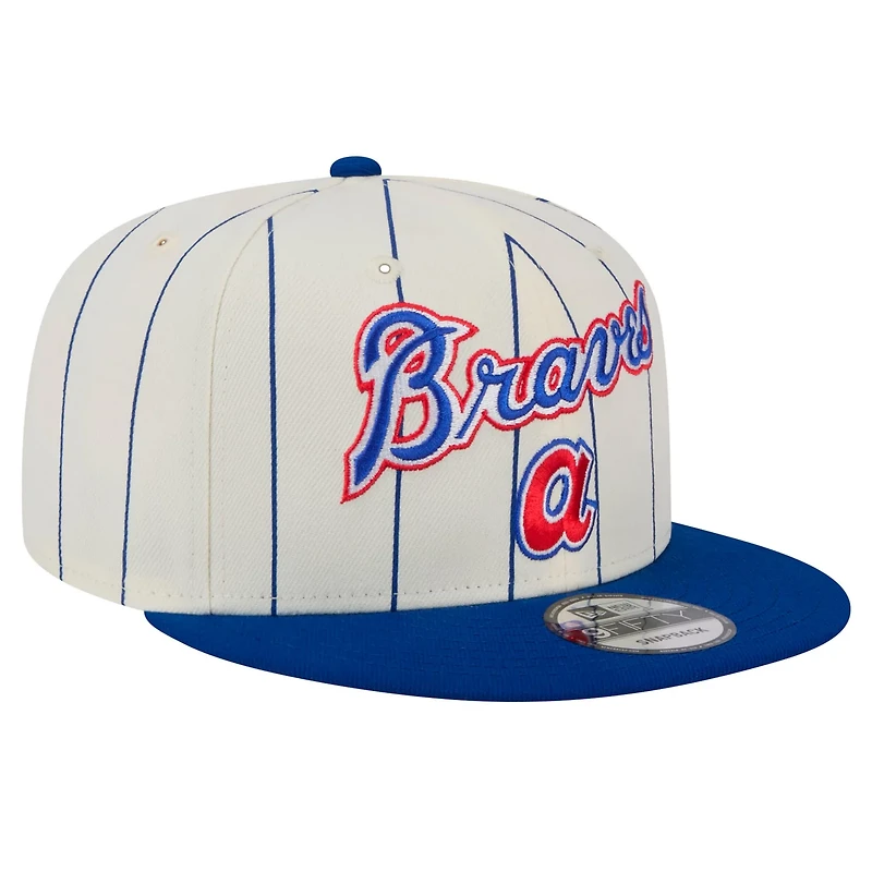 New Era Atlanta Braves Jersey Pinstripe 9FIFTY Snapback Hat