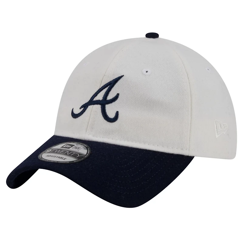 New Era Atlanta Braves Leather Strap 9TWENTY Adjustable Hat
