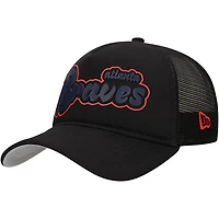 New Era Atlanta Braves Retro Bold A-Frame Trucker 9FORTY Adjustable Hat