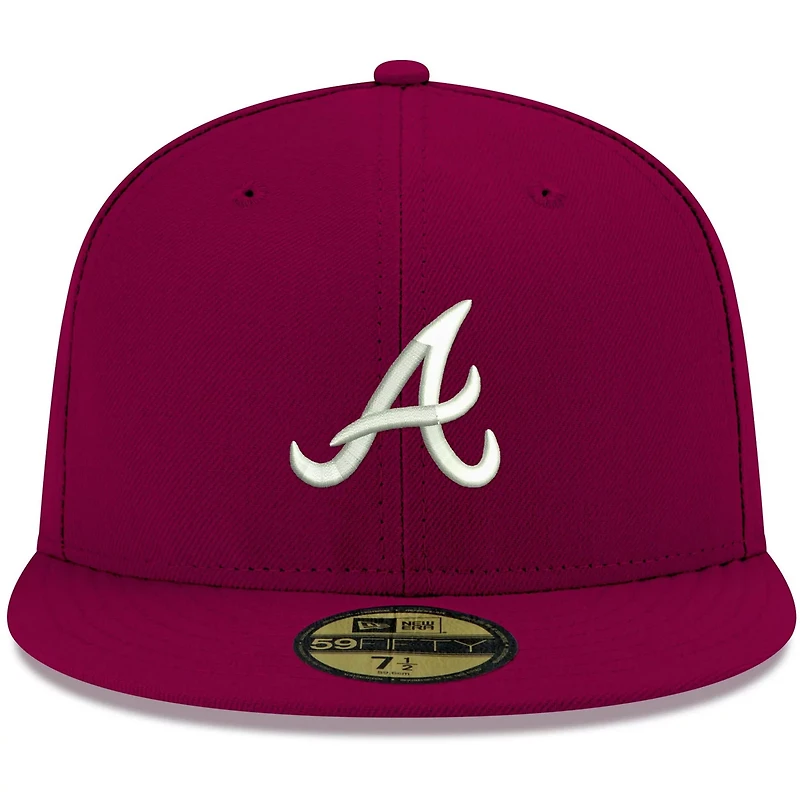 New Era Atlanta Braves White Logo 59FIFTY Fitted Hat