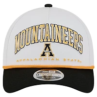 New Era Black Appalachian State Mountaineers Arch Two-Tone Rope 9FORTY A-Frame M-Crown Adjustable Hat