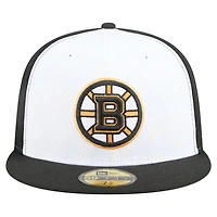 New Era Black Boston Bruins Repeat Two-Tone 59FIFTY Fitted Hat