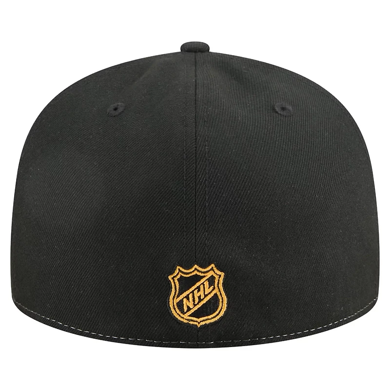 New Era Black Boston Bruins Repeat Two-Tone 59FIFTY Fitted Hat
